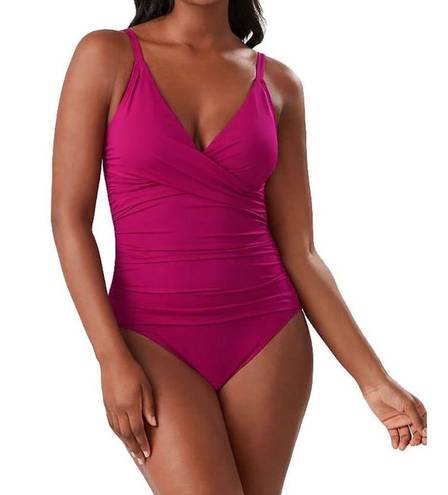 Tommy Bahama New.  Cabernet cross front swimsuit. MSRP $149. Size 10