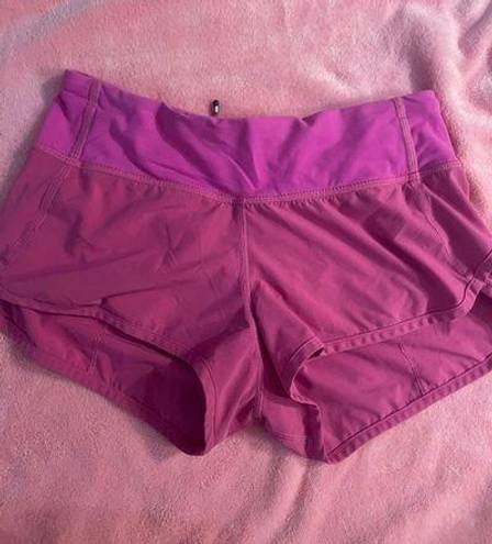 Lululemon Sonic Pink Speed Up Shorts 2.5”