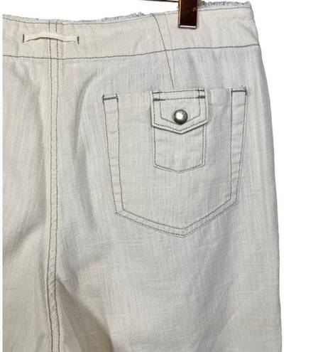 J.Jill  Frayed Trim Bermuda Shorts 10P