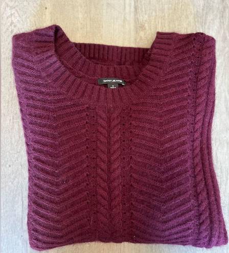 DKNY Pullover chunky knit sweater purple size small