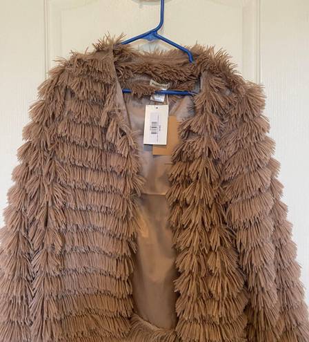 Main Strip faux fur jacket