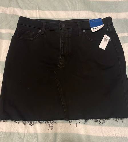 Old Navy Black Denim Skirt