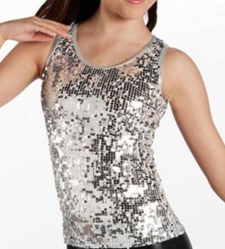 Balera Dancewear Balera Pink Sequin Tank Top Dance Costume