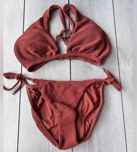 Vix Paula Hermanny  Bikini in espresso NWOT large