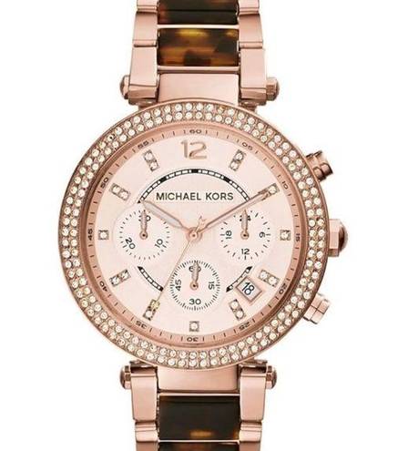 Michael Kors  Women's Parker Rose Gold & Tortoise Watch MK5538