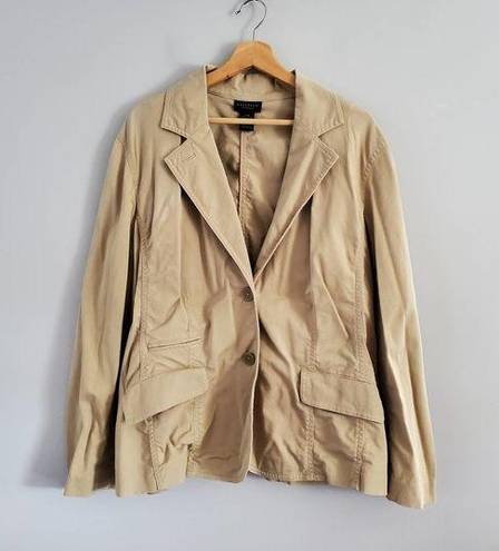 Rafaella  Woman Khaki Lightweight Stretch Blazer Jacket 16W