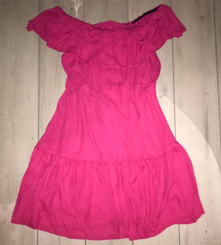 Nsr off the shoulder pink dress with hidden zipper