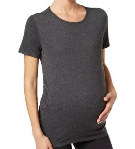 Zella Z by  Welina Short Sleeve Maternity T-Shirt Heather Gray XS NEW