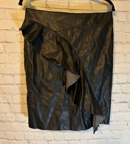 Supply And Demand NWT  vegan black leather skirt, S