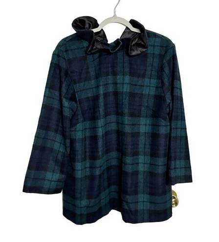 Tuckernuck  Faye Blouse Women's Size XXL Blackwatch Plaid Wool Flannel Holiday