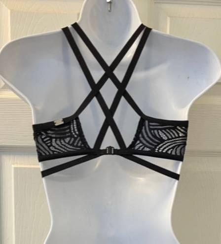 For Love & Lemons  NWOT Black Love You Knot Bondage Bralette