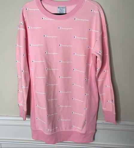 Champion  Reverse Weave pink tunic sweatshirt dress size small