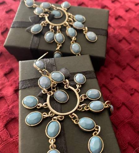 Vintage Blue  Stone Stainless Steel Earrings.