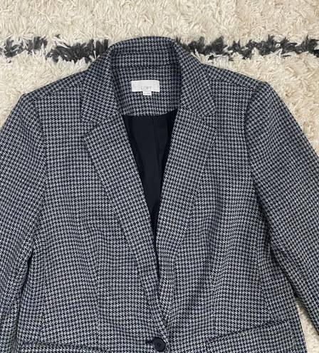 Loft Houndstooth Long Modern Blazer