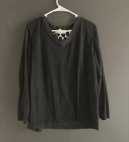 Oscar de la Renta Pink label Black Long Sleeve Top