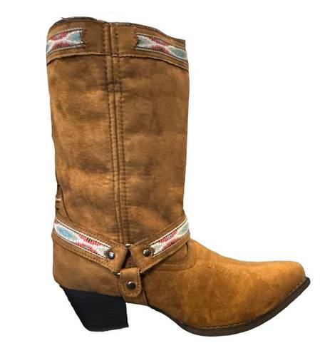 Dingo  Vegan Suede Southwestern Boho Short Boots Size 9.5