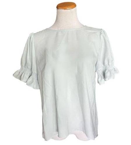 Alex Marie NWT Womens  Stunning Lana Smocked Puff Sleeve Top in Seafoam - Sz S