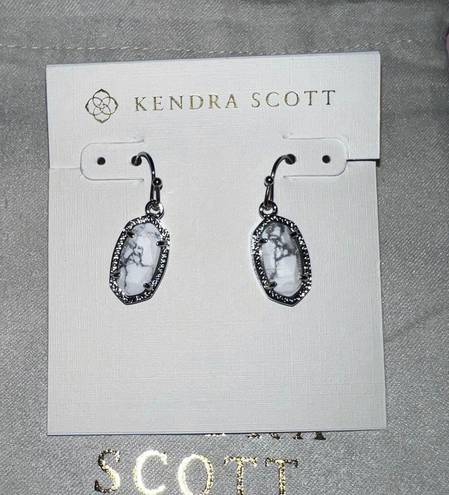 Kendra Scott Earrings - Lee White Howlite Silver tone earrings