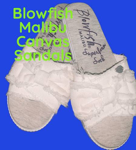 blowfish White Canvas Sandal By  Malibu