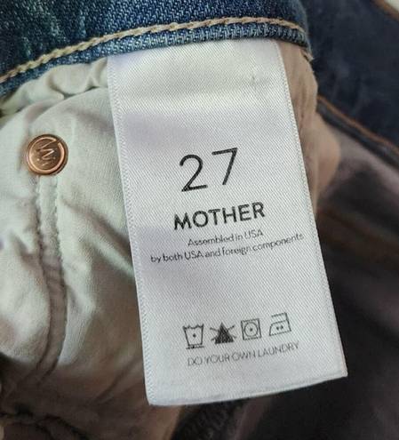 Mother Insider Crop Step Fray Jeans in Shoot To Thrill Denim Size 27