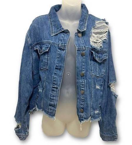 Cello  Distressed Jean Jacket