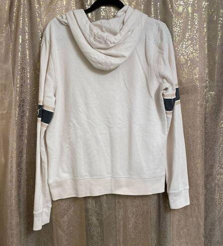 PINK - Victoria's Secret  Ivory Black Pullover Hoodie Sweater, L