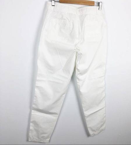 Lou & grey NWOT  White Neutral Tampered Cotton Drawstring Pants Size 4 Coastal