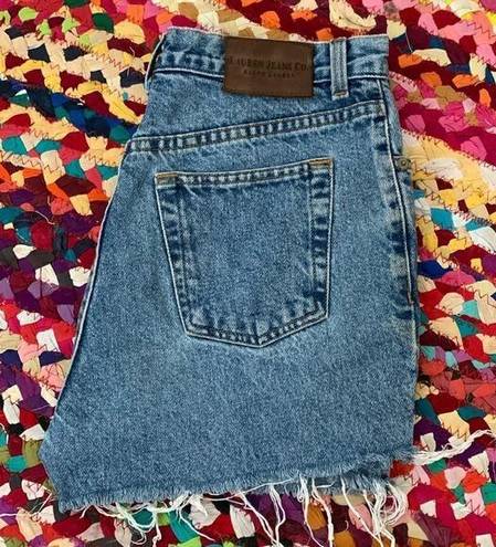 Ralph Lauren Vintage  Jeans Co Blue Distressed Cutoff Denim Jean Shorts - 12P