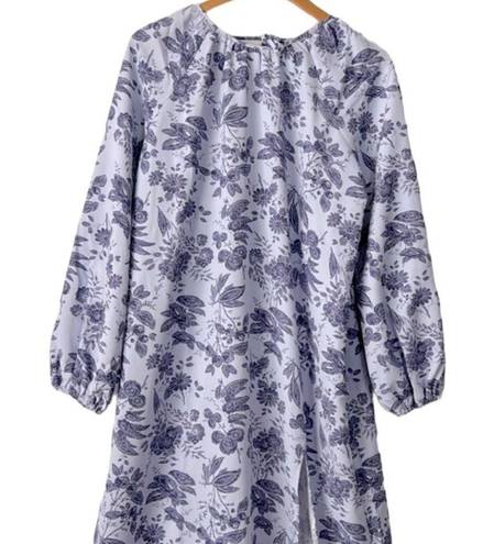 Hill House  the Simone Dress lilac Tonal Floral Long Sleeve Maxi XS NWT