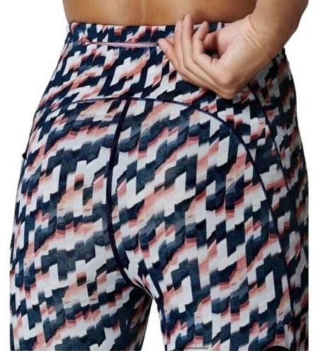 Sweaty Betty NWT  7/8 Rapid Run Leggings in Blue Spliced Mirage Print