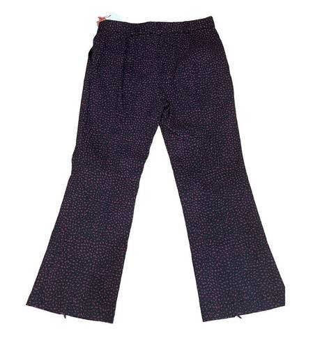 Parker  Cherry Flare Cropped Front Hem Zipper Pant Womens S NWT