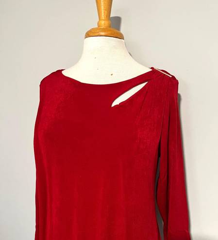 Chico's NEW NWT  Red Cutout Classic 3/4 Sleeve Dress