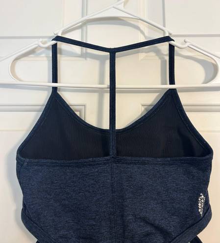 Free People Movement Infinity Strappy T-Back Sports Bra Navy Blue Extra Small