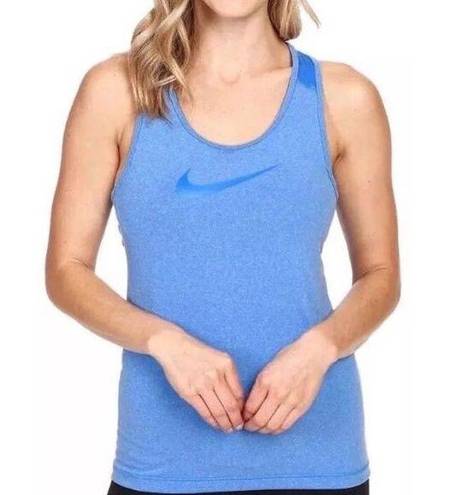 Nike  Pro Cool Training Athletic Workout Racerback Tank Top in Blue Size Large