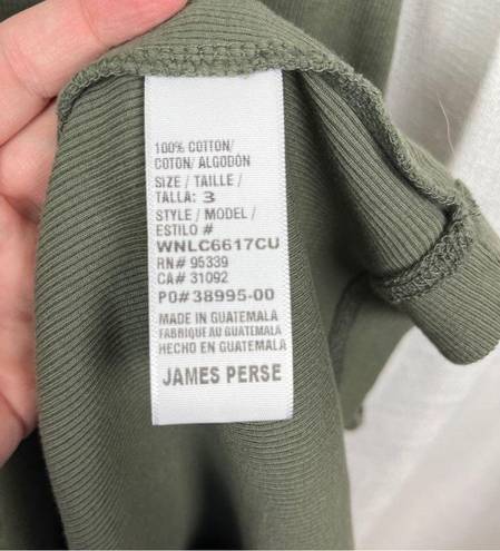 James Perse Standard  Artillery Green Ribbed Knit Tank Dress Sz.3(L) NWT