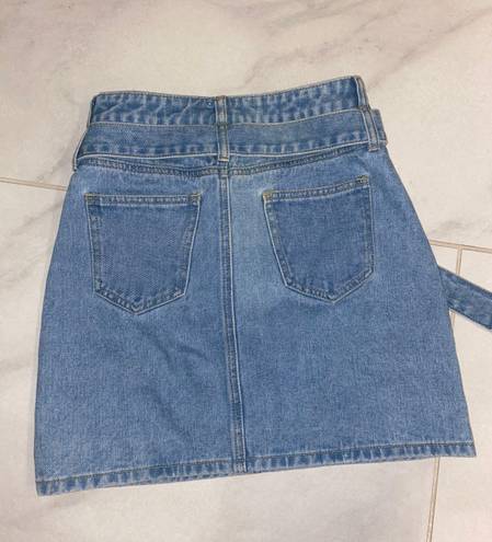 Jean Mini Skirt Blue Size M