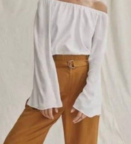 Elizabeth and James  Women’s Paperbag Waist Pleated Camel Color Cuffed Pants Size 4