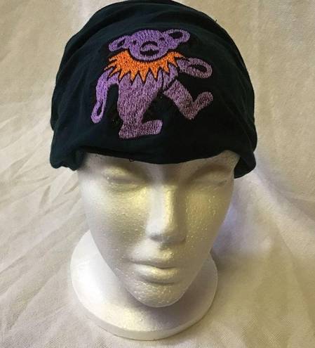 Grateful Dead  Embroidered Dancing Bear Head Scarf