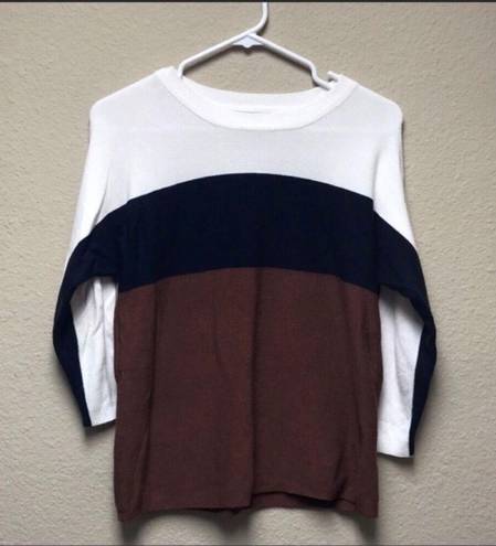 Only [ Our Story] Colorblock Sweater 3/4 Sleeve Size XS