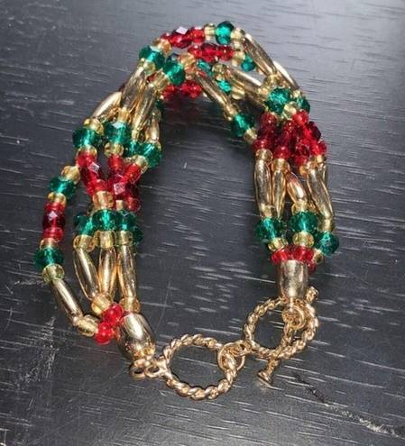 Twisted Christmas Colors  Bracelet