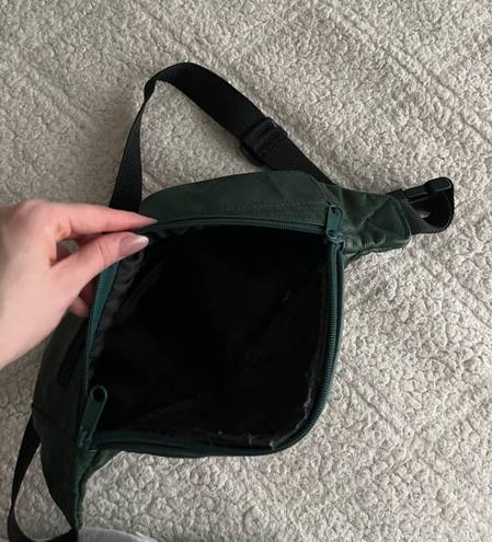 Vintage Green Leather Fanny Pack