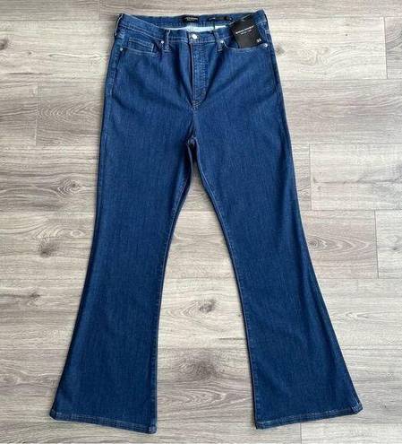 Banana Republic NEW  High Rise Flare Jeans Dark Blue Stretch Denim Plus Size 33