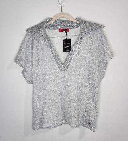 n:philanthropy NWT  Grey Collared Women Small Oversized Casual Lotty Top