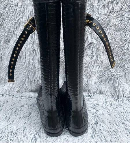 Jimmy Choo Hunter animal print women’s rain tall boots Size 6