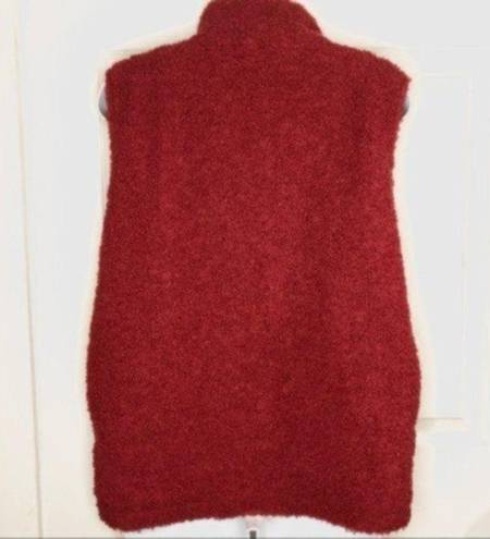 Umgee  Teddy Vest Zipper Dark Red M