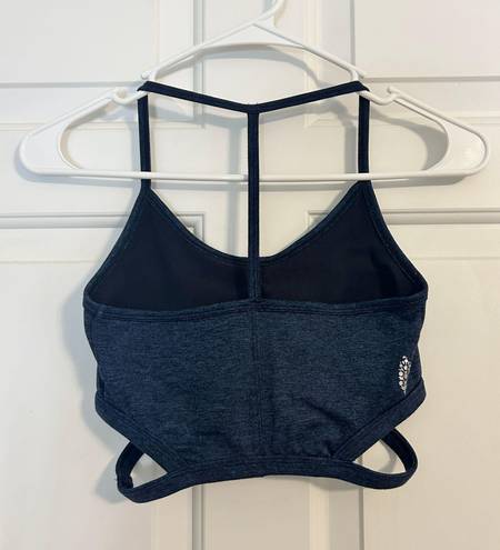 Free People Movement Infinity Strappy T-Back Sports Bra Navy Blue Extra Small