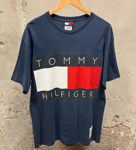 Tommy Hilfiger Vintage 90s Big Flag Logo Graphic Short Sleeve T-Shirt Large L