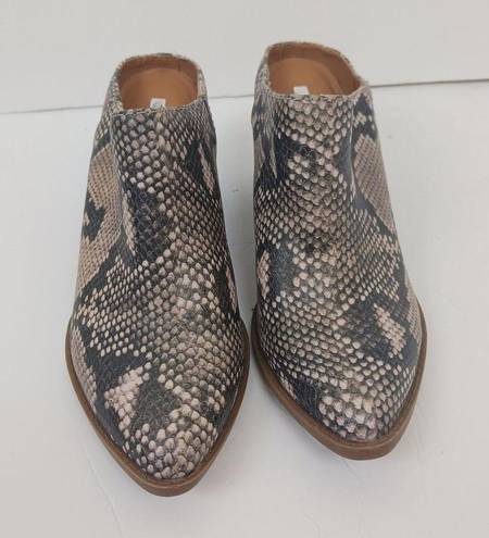 Dolcetta Dolce Vita  Animal Print Mules Size 6.5M Snake Print Python Slip On Rory