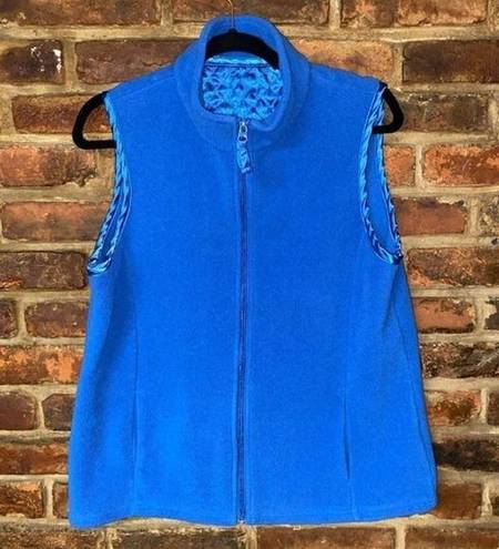 Mountain Lake  Vintage Blue Fleece Sleeveless Full Zip Vest Women's