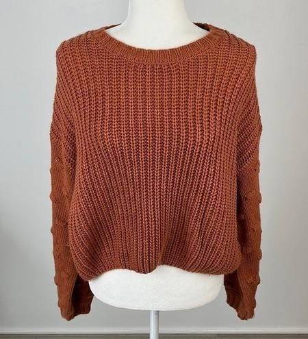 The Moon  & Madison Orange Knit Pullover Sweater Size M